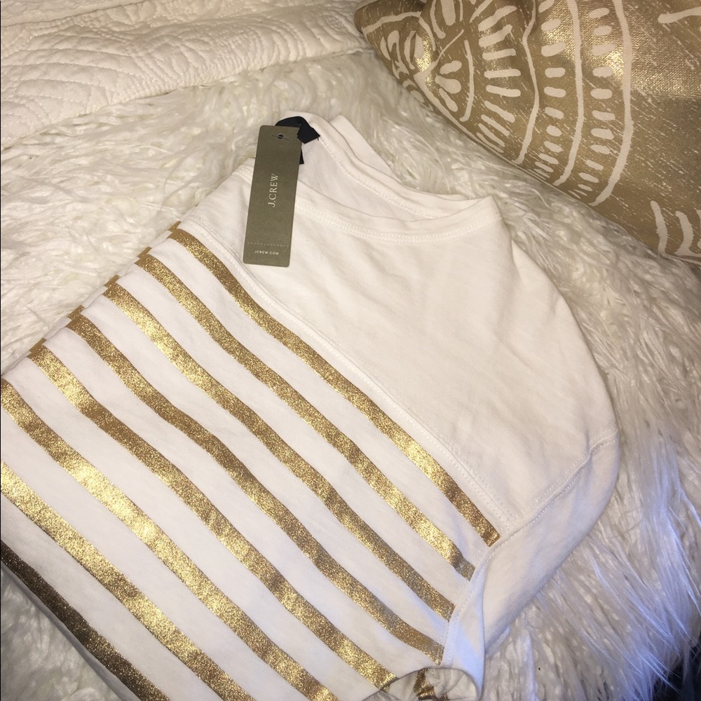 🌞 J.Crew Gold Striped top!! 🌞