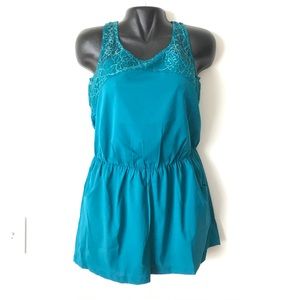 Turquoise Top Lace Romper