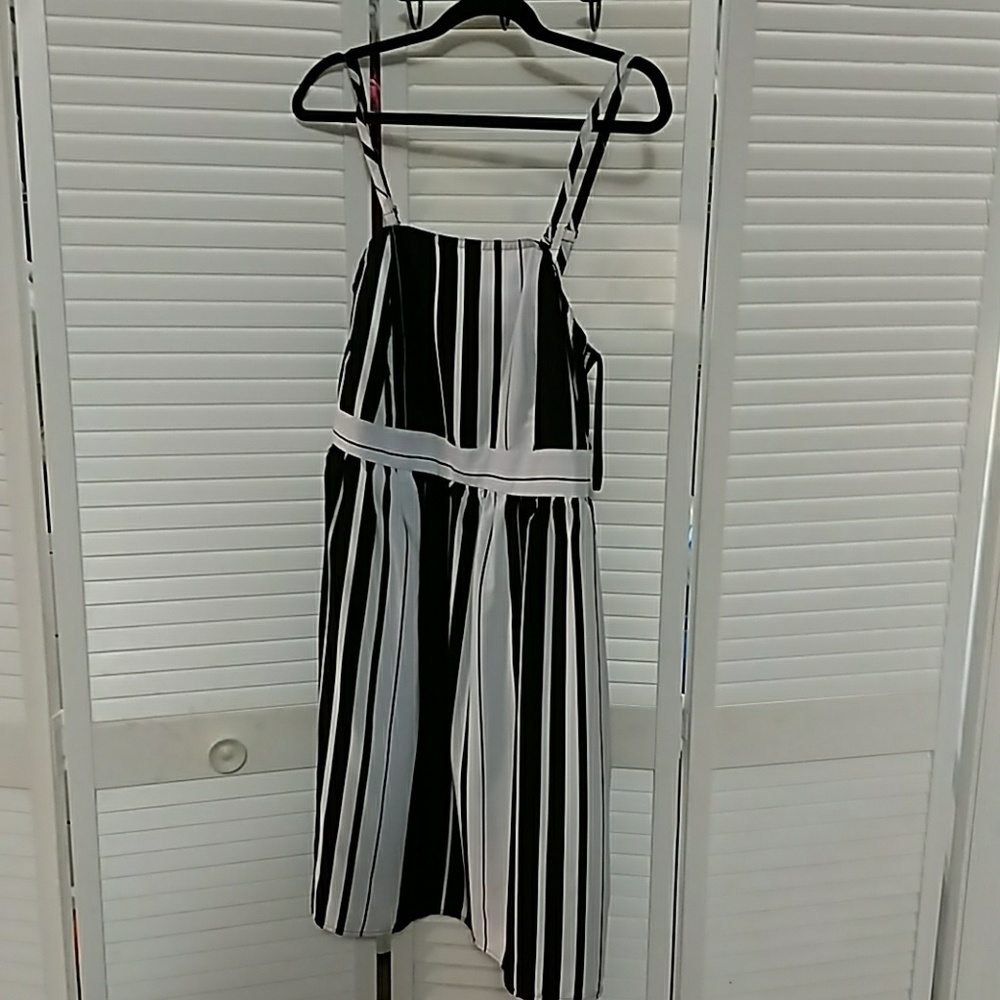 Lane Bryant black and white striped dress