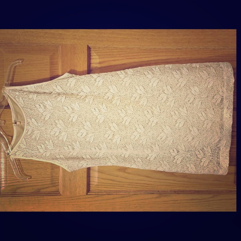 Ivory gold short shimmery dress