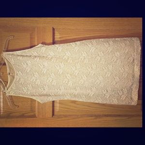 Ivory gold short shimmery dress