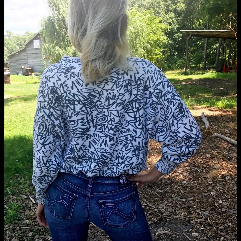 Vintage Graffiti Sweater - Urban Grime Goddess