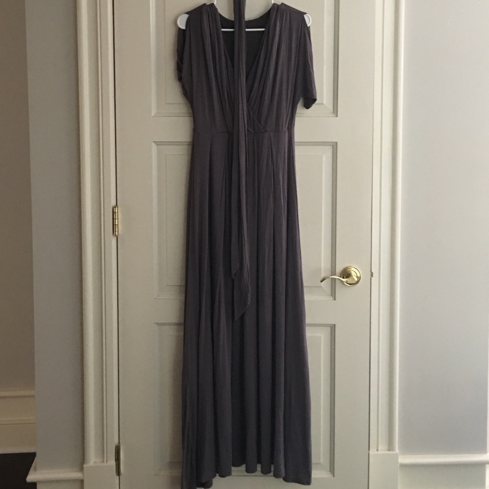 Gray boutique maxi dress