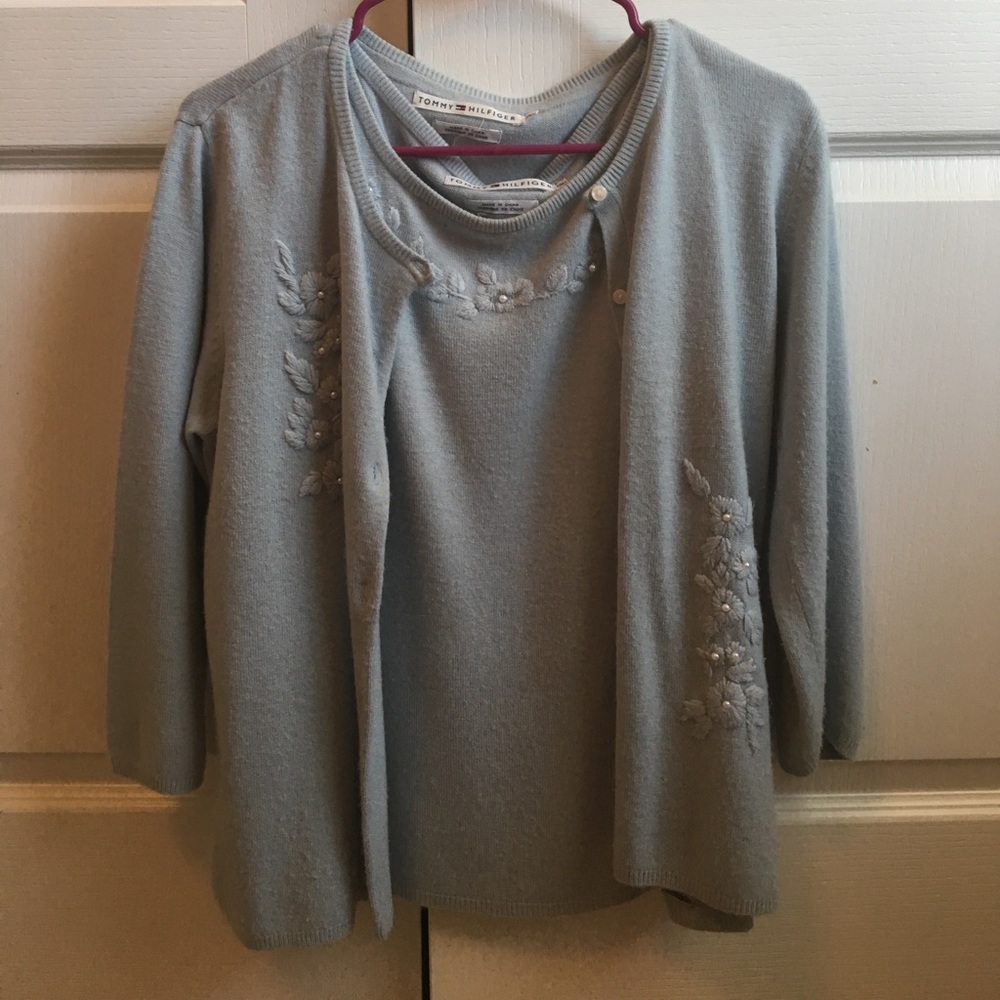Tommy Hilfiger sweater tank top and cardigan set