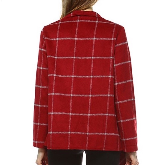 ✨ 1 LARGE LEFT ✨ Plaid Waterfall Cardigan Jacket - Picture 3 of 5
