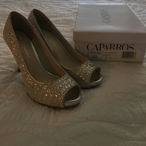 Silver Metallic high heels