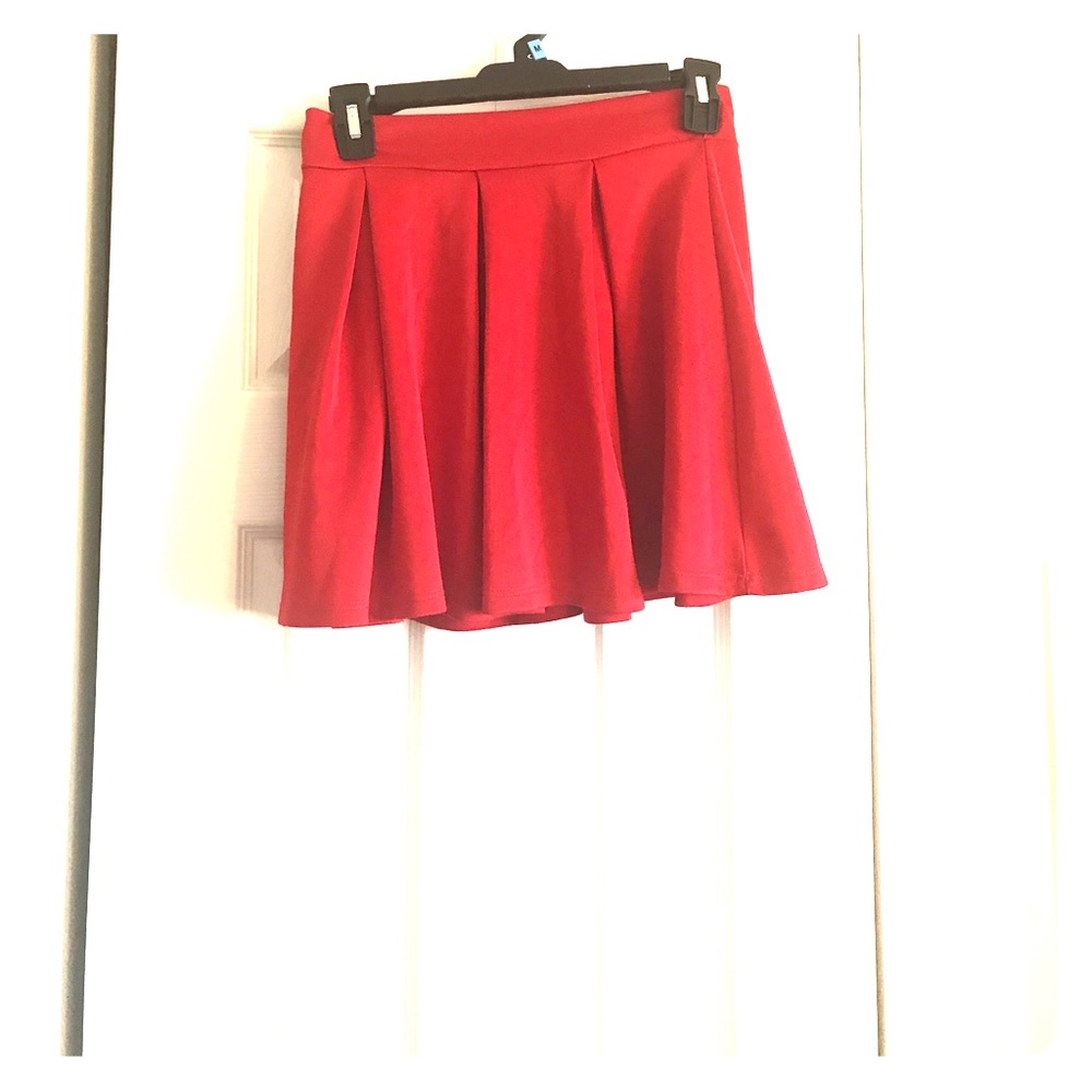 Red skater skirt