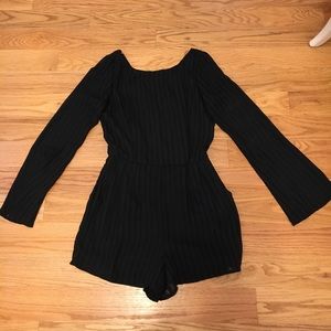 Charlotte Russe black long sleeve romper