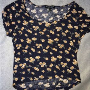 Large sunflower crop top