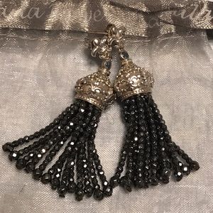 Sterling Silver and Marcasite Tasseled earrings