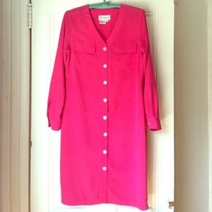 Vintage Fuschia Shirt Dress