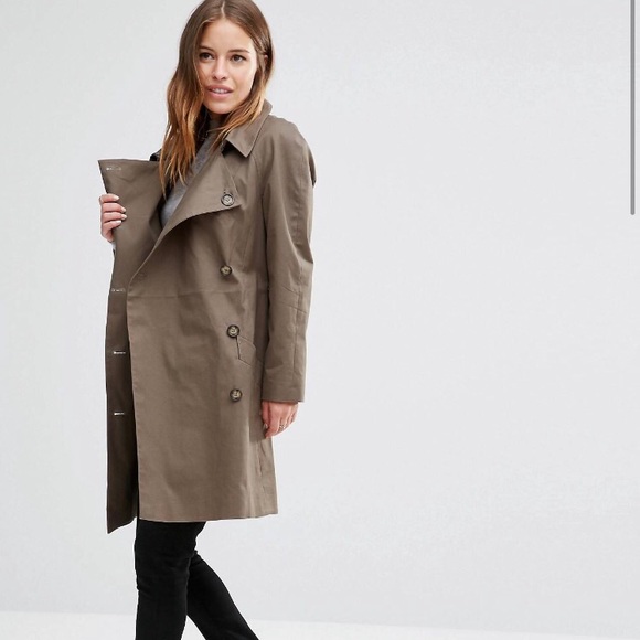 Beautiful Khaki Trench Coat-BRAND NEW WITH TAG - Picture 2 of 3