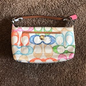 Coach handbag with Colorful logo