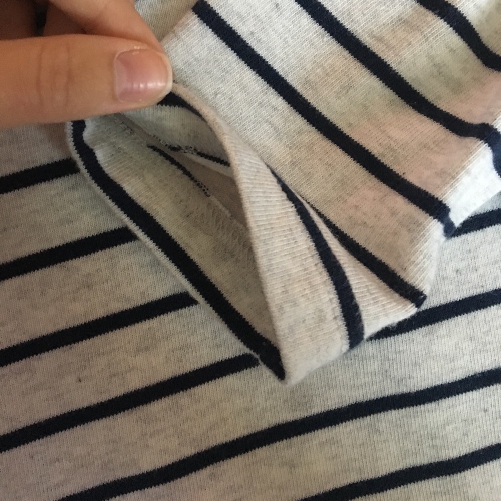 High low light weight stripped hoodie - Picture 3 of 8