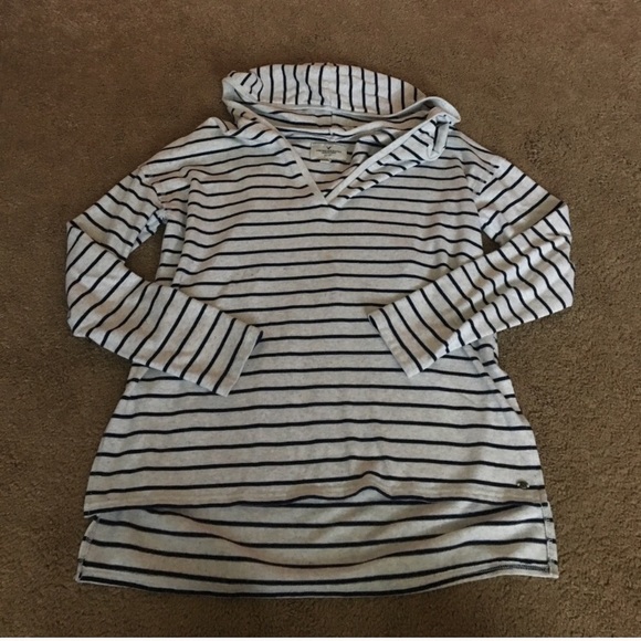 High low light weight stripped hoodie - Picture 8 of 8