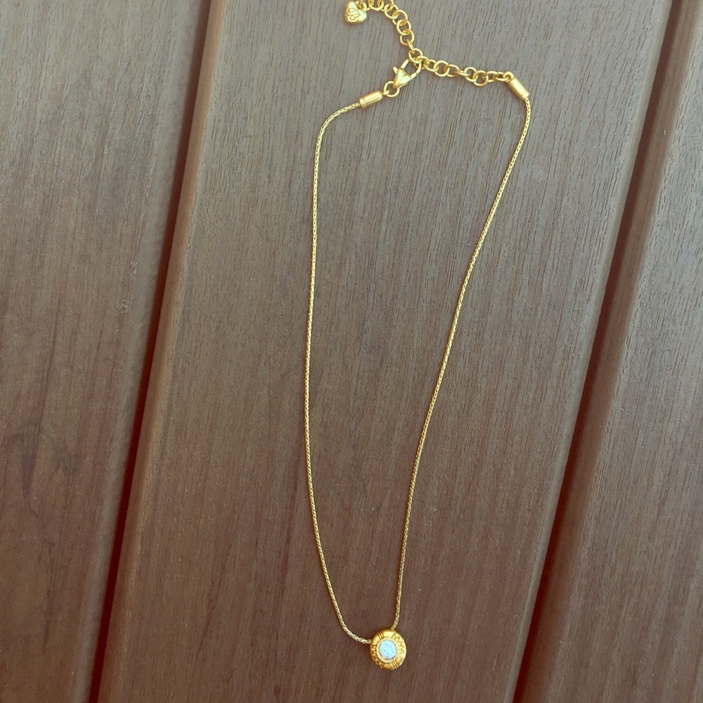 Brighton gold necklace with crystal stone