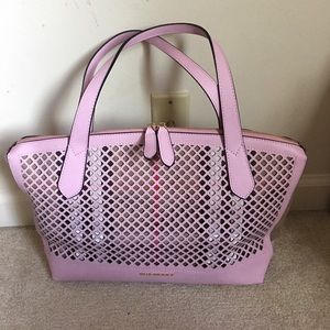 Women's House Check And Perforated Leather Tote
