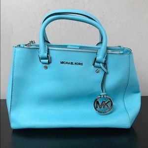 Michael Kors Sutton Medium Satchel Turquoise