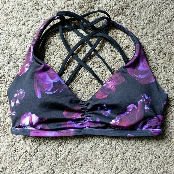Popflex Active Other - Popflex Active Heartstrings Bra in Dark Bloom