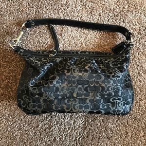 Coach black logo handbag
