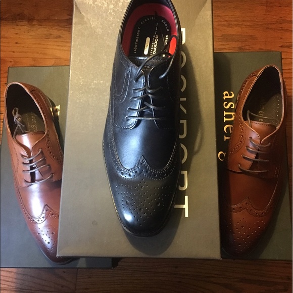 3 pairs of leather oxford shoes