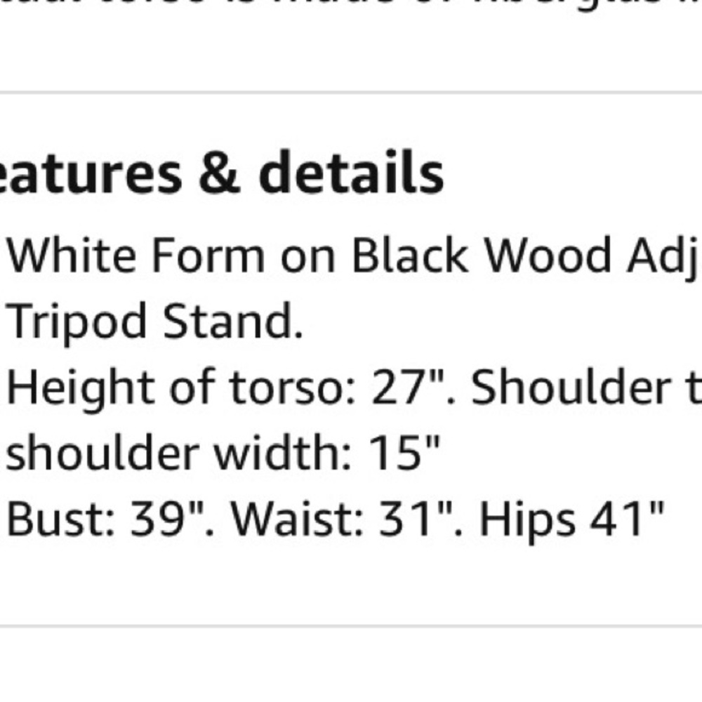 My mannequin specs to help gauge sizing 💫🌟✨