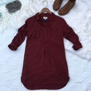 👗Old Navy Maroon Shirt Dress👗