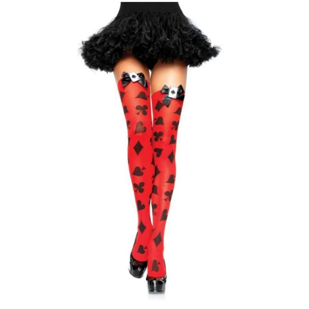 ❤ Vegas Cosplay Girl Pin Up Thigh High Stockings