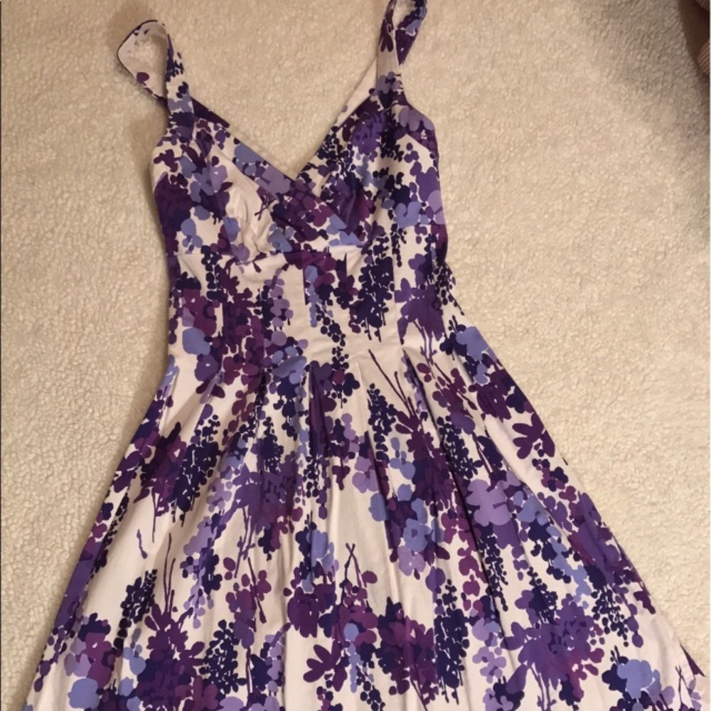 White and purple dress