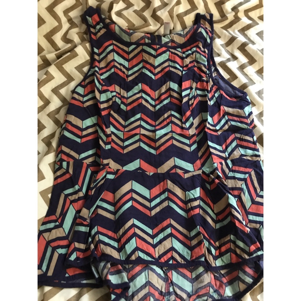 Chevron peplum top