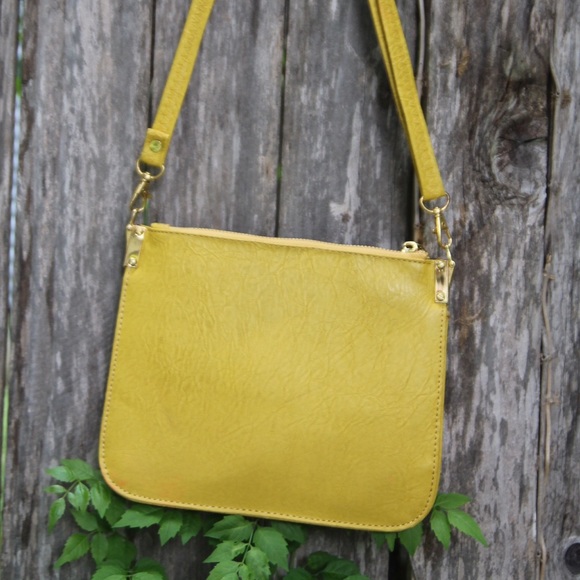 Mustard Yellow Crossbody Bag/Clutch - Picture 4 of 5