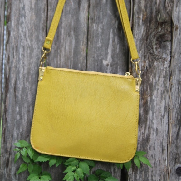 Mustard Yellow Crossbody Bag/Clutch - Picture 5 of 5