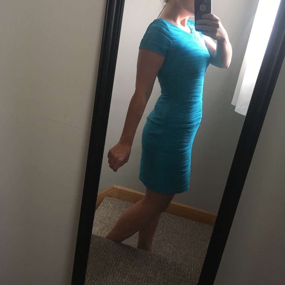 Medium Michael Tyler Aqua Cocktail Dress