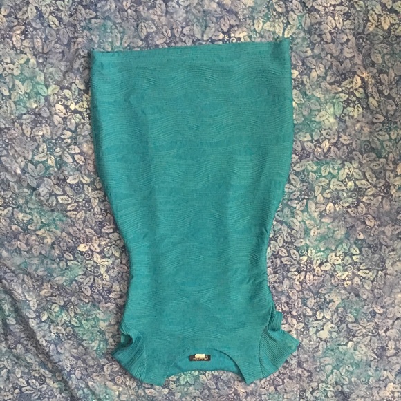 Medium Michael Tyler Aqua Cocktail Dress - Picture 2 of 3