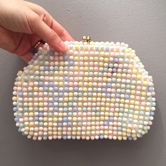 Le Jule Handbags - Vintage Super Cute Clutch in Pastel Colors EUC