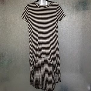 Forever 21 Oatmeal and Black Striped Dress