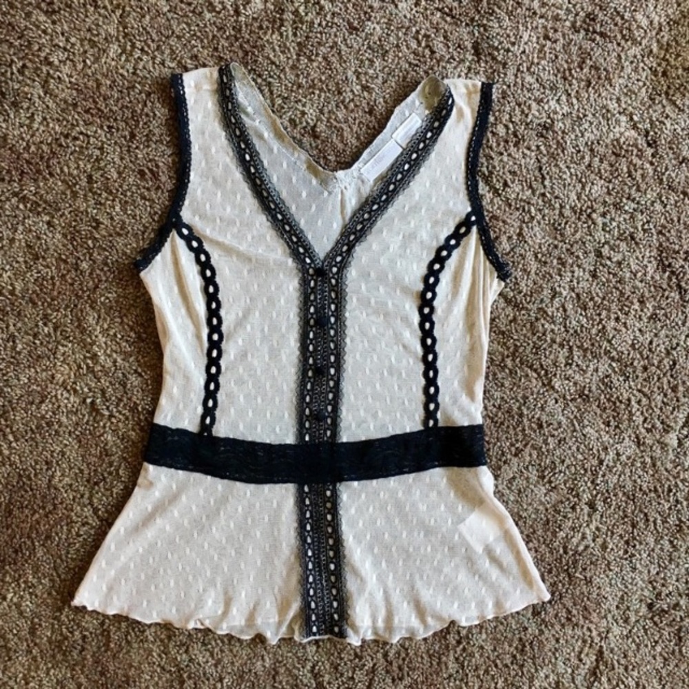 Vintage Lace Tank Top - M