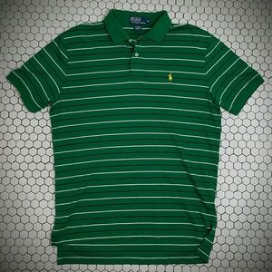 Ralph Lauren Men's Polo Green White. Yellow Pony.