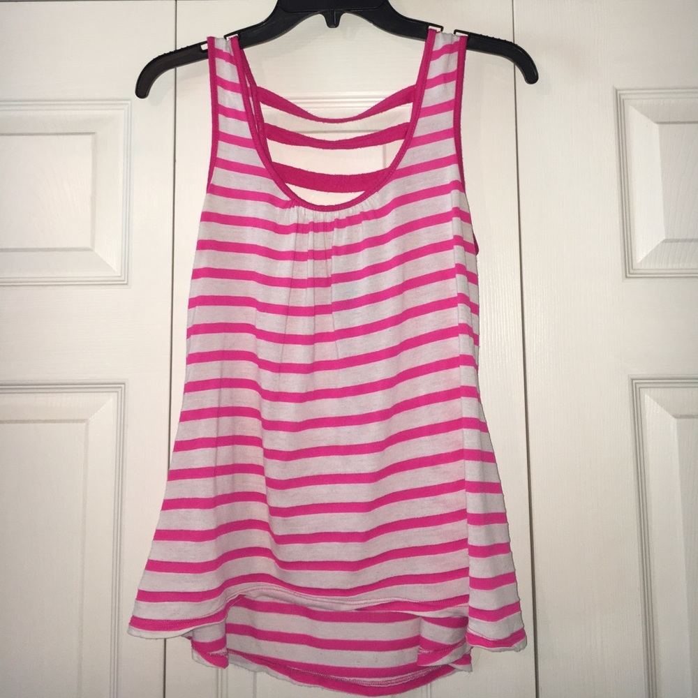 Pink and white striped shirt