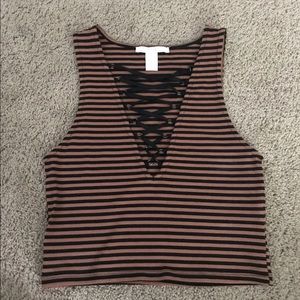 Striped crop top