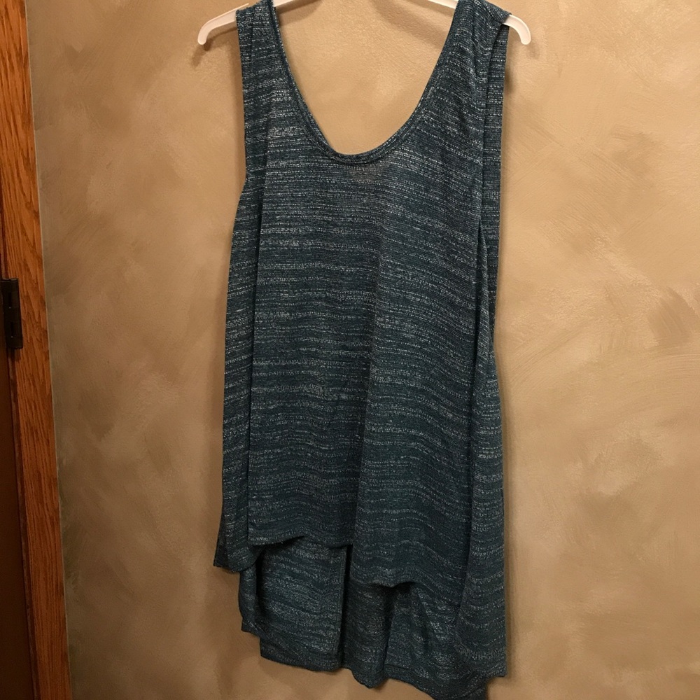 🆕2 LEFT!! 🎉Sea Blue Cape Back Tunic - Picture 4 of 6