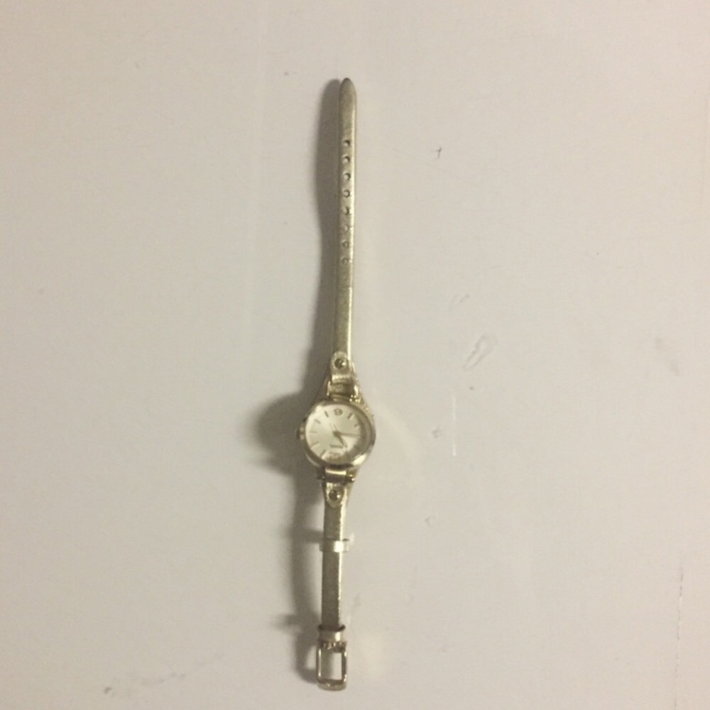 Fossil gold leather watch