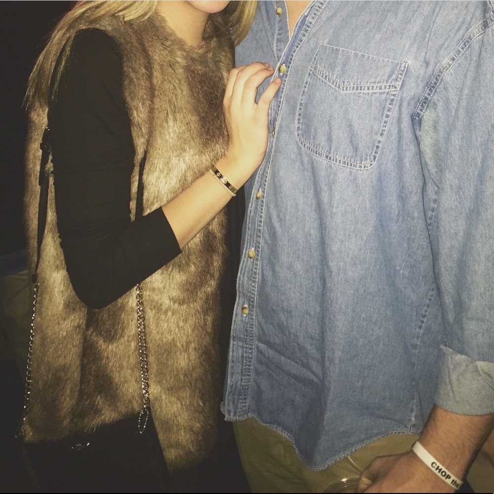 Faux fur vest