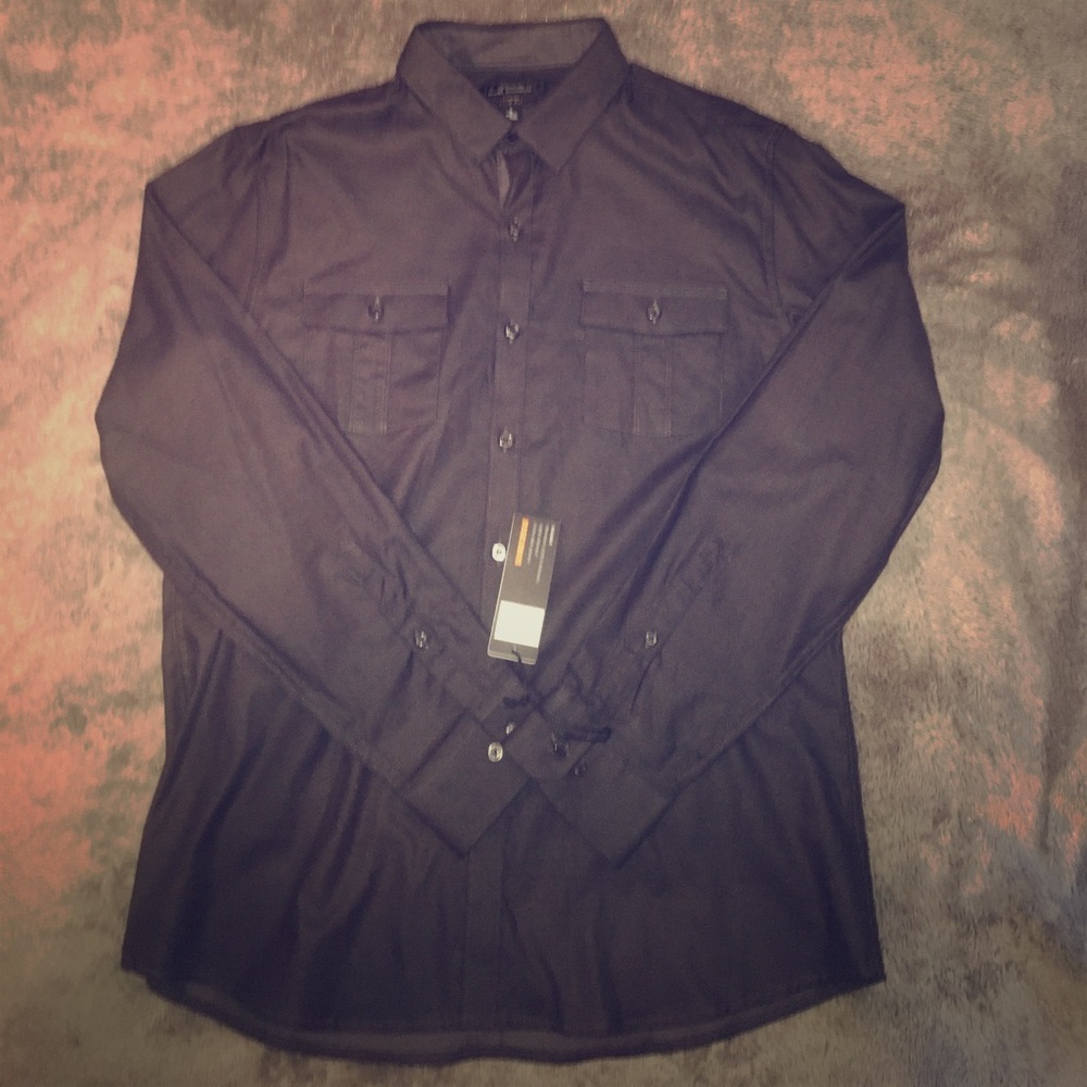 Marc Anthony black slim fit button down size large