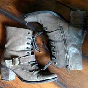 Steve Madden Devlin Lace up Ankle Boots Brown 7.5
