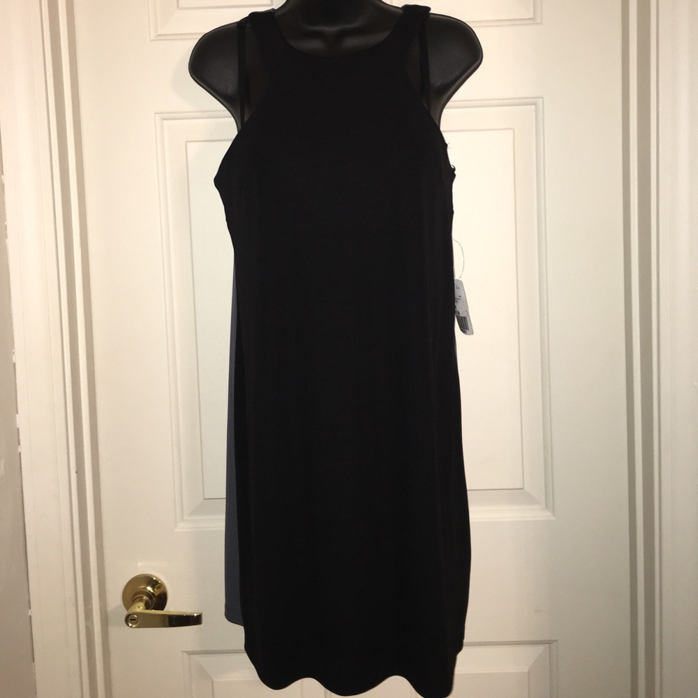 NWOT Black/Gray Sleeveless Dress