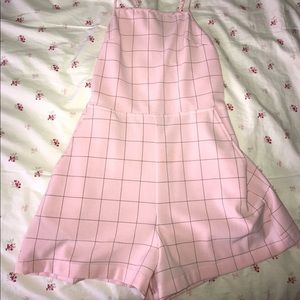 Pink American Apparel Crossback Romper