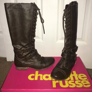 Charlotte Russe Tall Combat Boots