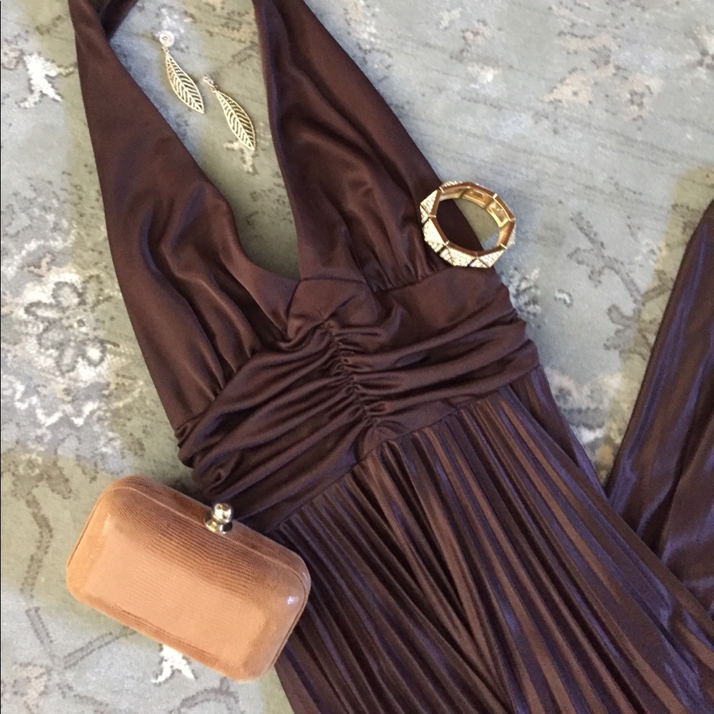 Betsey and Adam Halter Gown- perfect for Fall!