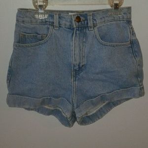 American apparel jean shorts